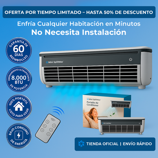 Mini SplitMax™ – Aire Acondicionado Turbo Portátil y Compacto